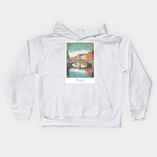 Vintage Dublin Ha'penny Bridge Kids Hoodie